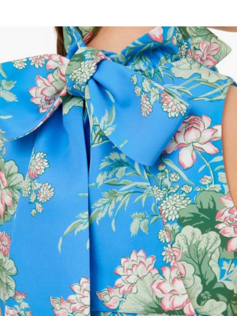 Tuckernuck Blue Floral Mini Dress with Pink and Green Accents - Picture 7 of 7